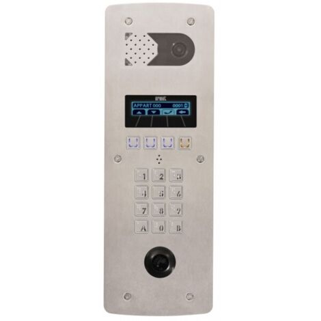 Platine vidéo à défilement 2VOICE 2 lignes perçage T25 - Inox Bord de mer URMET D83/I/MARINE