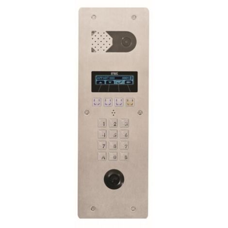 Platine vidéo à défilement 2VOICE 2 lignes perçage T25 - Inox format DB URMET D83/I/DB