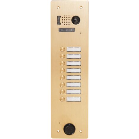 Plaque video alu 8 bp 2VOICE champagne URMET V83/108CH