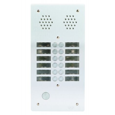 Plaque a.v alu 6mm 2r 12bp - URMET 7772/12
