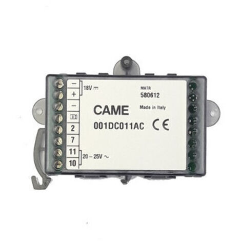 Came – Convertisseur de tension 24VAC/18VDC 1A – Pour systèmes électriques – 840EC0010 - CAME 840 EC (1/3)