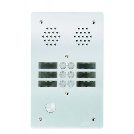 Plaque a.v alu 6mm 2r 06bp URMET 7772/6