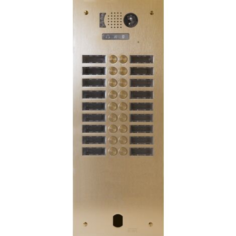 Plaq Video Alu 2R 18 Bp 2Voice Champagne - Urmet Série V83 V83/218CH