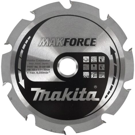 LAME TCT PO MAK 210/30/16 BOIS MAKITA B-08230 (1/2)