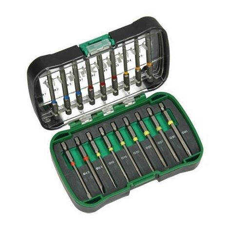 Hikoki – Jeu d'embouts assortis 1/4'' 75 mm – 18 pièces – Empreintes PH, fente, hexagonale, T – Pour vissage rapide en série (1/4)