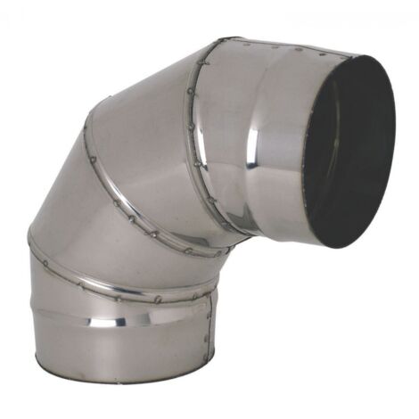Aldes – Coude 90° en acier galvanisé D200 – Raccord VMC pour conduits 200 mm – Résistant à la corrosion – Installation facile avec raccords standards
