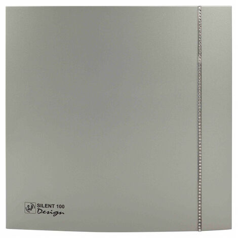 Aérateur design, 85 m3/h, façade silver Swarovski, clapet anti-retour, D 100 mm (403489)