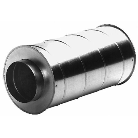 Silencieux acier galvanisé, longueur 700 mm, D de raccordement au réseau 125 mm S&P (UNELVENT) 861547