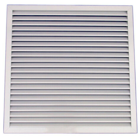 Grille de reprise intérieur avec filtre alu blanc pour dalle faux-plafond D 600x600 mm S&P (UNELVENT) 850136