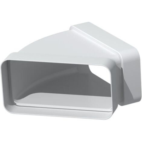 Coude 45° horizontal PVC rigide rectangulaire 55 x 220 mm gamme TUBPLA S&P (UNELVENT) 834085