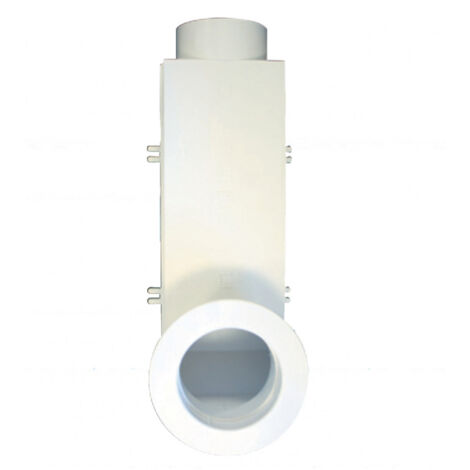 Unelvent – Manchette coudée plastique D80 890019 – Raccord VMC pour bouches hygro automatiques – Conçue pour espaces confinés - MC 80 P