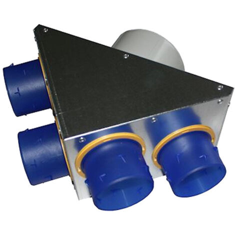 Plénum d'insufflation à 4 piquages pour réseau de VMC double-flux AKOR HR (860014)