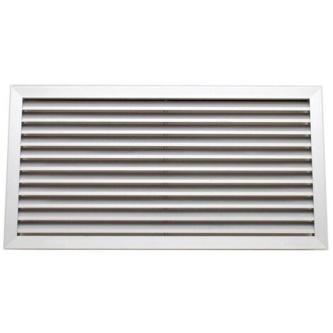 Grille en acier blanc + Précadre 300 x 150 mm