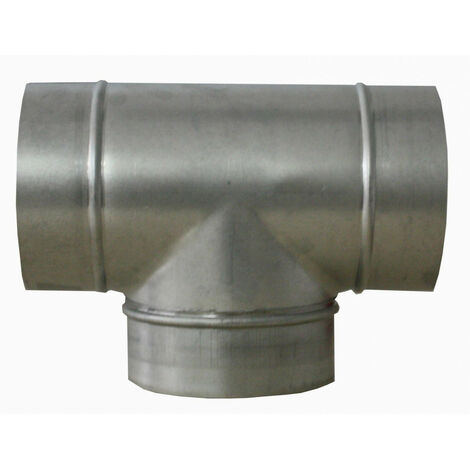 Té 90 degrés galva diam 160/80 - TE 160/80/90 UNELVENT - 864731  Diamètre 160 mm / 80 mm
