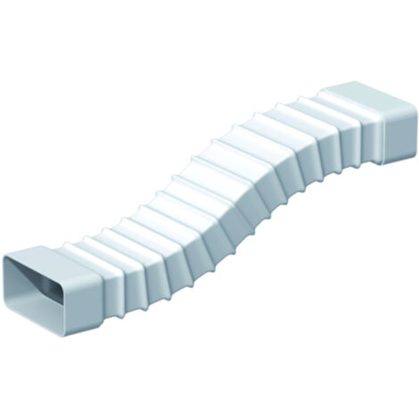 conduit plat pvc souple - rectangulaire - 55 x 110 mm - longueur 0.5 mètres