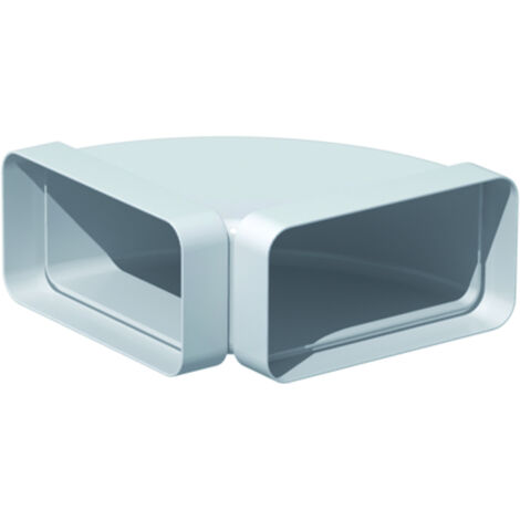 coude plat pvc rigide - 90 degrès horizontale - 55 x 110 mm