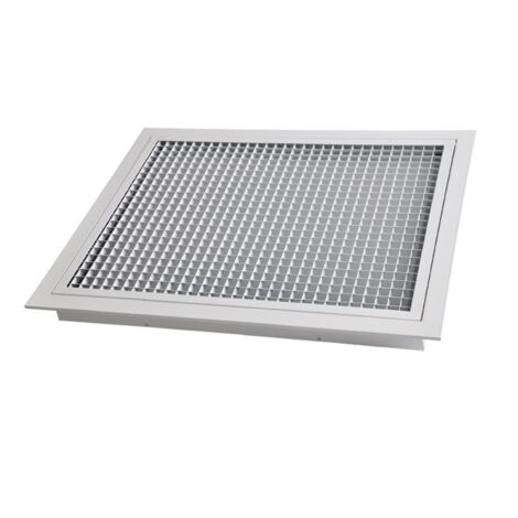 Grille de reprise porte-filtre en aluminium blanc mate 600x600 mm – Débit d'air 1500 m3/h – GRAB600X600 – Baillindustrie