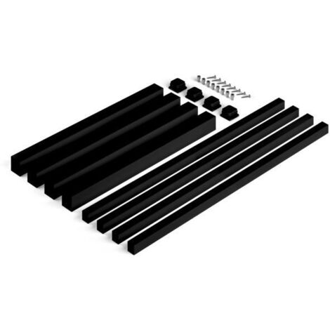Pieds carrés et cadre de table 50x50mm 1150x750mm Acier Peint en noir EMUCA 2047214 (1/5)
