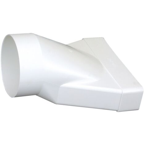Atlantic – Raccord VMC mixte droit à joint 55x220mm – Réseaux rectangulaires pour conduits rigides plastiques – Avec joints et clips de maintien