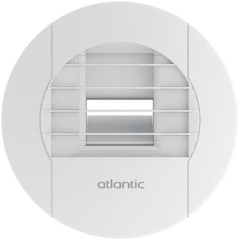 Atlantic – Bouche d'extraction hygroreglable 10/45 m³/h – Design sans fût – Compatible VMC – Montage sur platine PRB-SE – 542473