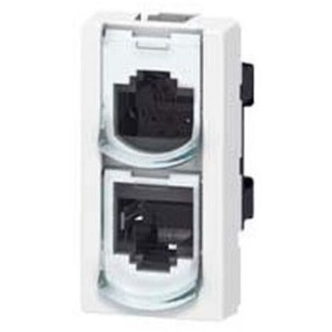 PRISE MOSAIC RJ45 DOUBLEUR TEL/DATA FTP LEGRAND 076537 (1/2)