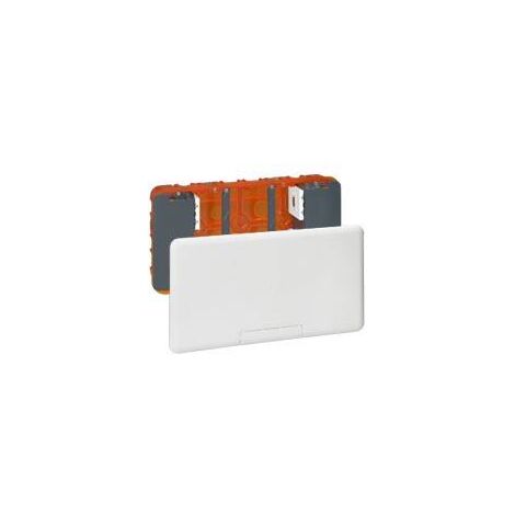 Legrand – Coffret de communication Batibox multimédia blanc 285x142 mm – 2 x 5 modules – Protection de chantier – Pour installation murale (1/5)