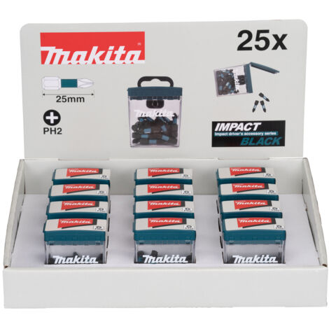 E-12360-12 Impact Black Tip, PH2, 25 mm, 25 pcs x 12 Sets (1/5)