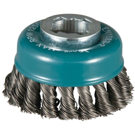 Brosse boisseau Fil acier torsadé 80 mm X-LOCK MAKITA D-73380