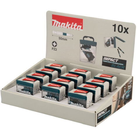 PACK IMPACT BLACK PZ2 50MM 10PCS X12 MAKITA E-12413-12