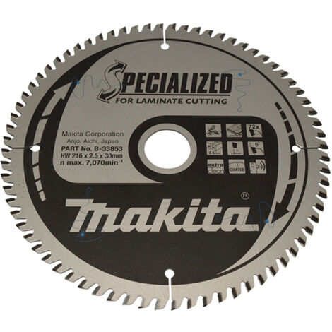 LAME TCT 216x30x72T POUR LAMINE MAKITA B-33853 (1/2)
