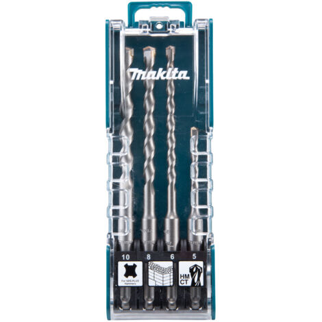 Coffret 4 Forets SDS-Plus 2 taillants (Gamme économique) 5/6/8/10mm MAKITA D-74136