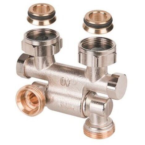 Raccord d'arrêt droit - M 3/4' - M 1/2' - ZB Multiflex orientable - Oventrop