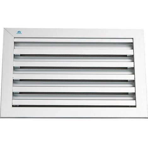 Renson – Grille de ventilation carrée aluminium 200x200mm – Débit d'air 50m³/h – Profondeur encastrement 28.5mm – Série 411 (1/2)