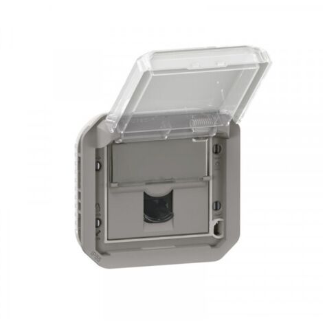 Prise RJ45 catégorie 6 STP - Composable - Gris - Plexo - 069559L - Legrand (1/3)