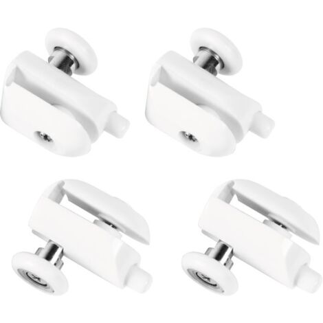 Leda – Jeu de roulettes basses pour cabine et paroi de douche – Dimensions 80x30x80mm – Installation facile – Conçu pour gamme Odyssée - L38AT013