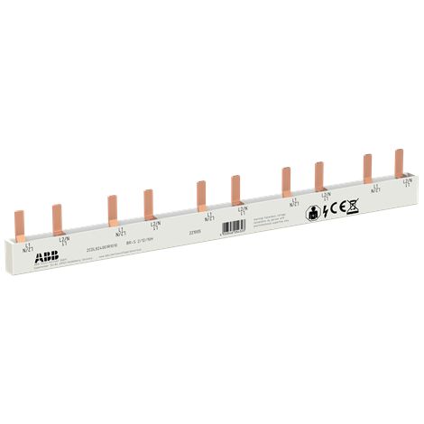 Barrette de pontage pour DS202CR 2P 10 PINS 10mm2 2CDL824001R1010 ABB 605432 (1/3)