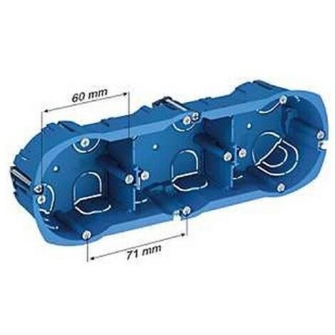 Schneider Electric – Boîte d'encastrement mural 3 postes diamètre 67 mm – Profondeur 40 mm – Fixation avec vis et griffes – Compatible appareils encastrés (1/5)