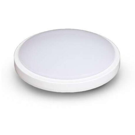Plafonnier LED + Detecteur AC220-230V 18W 1650lm 160° Etanche IP54 IK08 Ø280mm - Blanc Chaud 3000K (1/5)