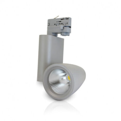 Spot LED sur Rail Orientable + Adaptateur 3 Allumages AC220/240V 30W 3150lm 24° Ø99mm IP40 - Blanc Chaud 3000K (1/4)