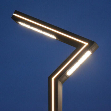 Lampadaire LED Eclairage Voie Piéton AC85/265V 80W 8800lm 75°/150° Étanche IP65 IK10 3,5m