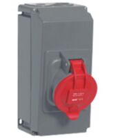 Prise saillie fixe inclinée Hypra IP44 63A 380V à 415V 3P+N+T plastique LEGRAND 053724