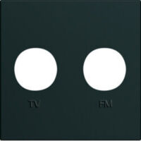 Enjoliveur prise TV+FM gallery 2 modules night HAGER WXD253N