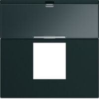 Enjoliveur prise RJ45 gallery avec porte-étiquette 2 modules night HAGER WXD206N