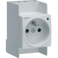 Prise de courant modulaire 16A 2P+T avec voyant version SanVis (FR) HAGER SNS316