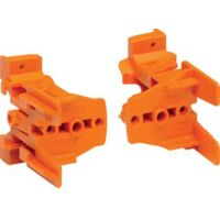 2 supports plastiques NewVegaD pour rail DIN HAGER FD00H2