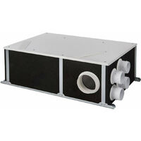 Unelvent – VMC double flux 604040 – Débit max 300m³/h – Bypass intégré – Centrale haut rendement pour logements T1 à T7
