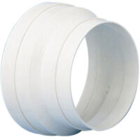Unelvent – Réduction PVC 100mm – Raccord VMC pour conduits ØA 100mm ØB 80mm – Vendu à l'unité – Pour espaces confinés