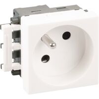 Prise 2 postes + T blanche complète EUR'OHM 61401
