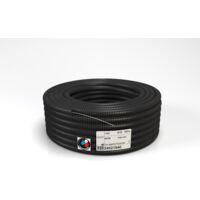 Gaine électrique anti-UV noire D.25mm – Longueur 100M – Non propagateur de la flamme – Certifié NF – Fabrication française – Courant
