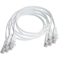 Michaud – Lot de 5 cordons plats RJ45 FTP 0,2 m – Permet des rayons de courbures faibles – Câble réseau pour connexion rapide – Grade 1